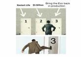 Bring the Evo back Restart Life $5 Bilionin production 1 2 3 3