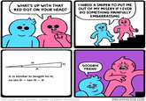I HIRED A SNIPER TO PUT ME WHAT'S UP WITH THAT RED DOT ON YOUR HEAD? OUT OF MY MISERY IF I EVER DO SOMETHING PAINFULLY EMBARRASSING C) GOODBYE FRIEND A is similar in length to H, so sin θ tan θ θ THIS COMIC MADE POSSIBLE THANKS TO BRIAN ZIMMERMAN MRLOVENSTEIN.COM