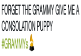 FORGET THE GRAMMY GIVE MEA CONSOLATION PUPPY #GRAMMYS A