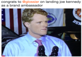 congrats to @glossier on landing joe kennedy as a brand ambassador