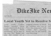 April 20.2069 Local Youth Yet to Receive S Local youth, Carlton hugging scheme in which Rer Banks, reported being the scammer asks one to foll owed a sandwich from his "Give me a hug man." with imp butler Jeoffery. When violent face swirling. questioned, all he had to Banks says he did indeed The say was, "No." Banks was owe him a hug also the victim of a that rela