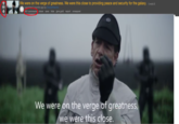 We were on the verge of greatness. We were this close to providing peace and security for the galaxy. (redd.it 69 submitted 3 months ago by Directorkrennic 421 comments share save hide give gold report crosspost We were on the verge of greatness we were this close.