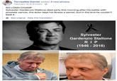 Torrealba Daniel added 3 new photos February 18 at 9:02am SO LONG CHAMP Sylvester Gardenzio Stallone died early this morning after his battle with prostate cancer, the actor kept his illness a secret, but in the end he couldn't beat it. See original Rate this translation Sylvester Gardenzio Stallone RI P (1946-2018)