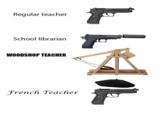 Regular teacher School librarian WOODSHOP TEACHER French Teacher