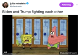 julia reinstein @juliareinstein Following Biden and Trump fighting each other GIF MakeAGIF.com