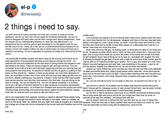 @therealelp 2 things i need to say ive been noiding oT saying anytning until mike nad a cnance to make an orficia statement. we are our own men and we speak for ourselves individually. we are not afraid to disagree with each other and we often change each others perspectives. thats the respect and an understanding between us. there are real differences in our perspectives but our common ground gets translated to run the jewels music for but this one's for me. i need, as a man and an uncle/brother/sonMuture husband to myifetime. more than me, more than most. fiancee, human and maybe a father one day to clarify where my head and heart are in respect to something. its not in opposition to anything, its simply how i feel and its for the is life. he stands up when others can't or wont. he tries when others don't. time and time a lot of people are saying a lot to me directly about mike online. please know this about ne: i don't drop friends from my life because i disagree with them or the way they went abo etting a message out, even it goes wrong. not when i know their heart and know for a fact you hat they care more and try harder to help other people on a daily basis than most do in a thats mike. we know this guy. he f------ cares. its what sets him apart in his music and gain. this is a guy who's made me cry from the power of his words one minute and made ne spit whatever liquid i was drinking out of my face as i convulsed with laughter the next. i i am personally incredibly inspired and blown away by the bravery and emotion of an llhonesty he helped me get back in touch with a hope for and a love of the human race tha entire generation of young people standing up and trying to change the world. i've watched with awe and excitement as the new wave of young heroes has stepped in andl demanded to be heard. these are heroes forged in pain and loss and love. they are connected to the truth of what is and has been happening and they are realizing they are more powerful than they knew. its beautiful to behold and the old guard is quaking in their ve been around the block and i know a good person when i see one. i know who's gonna boots, as they should be. i believe in these young people. we must show deference to tand next to me and next to you and fight. if you've been watching mike over the years you them. we must listen to them. this is their world and we have been taking terrible care of it cnow it too. if you havent, look closer and them. despite anything you may believe, it doesn't nullify that fact that these people ou'l see it have eamed your/our ears and they have earned it the hard way. they are telling us We oi can not and will not ever turn my back on this man. he wouldn't turn his on me. or have to change. we can not dismiss that. we can not delude ourselves in to thinking ou we've got it all right or that their demand for a safer existence is somehow diametrically opposed to someone elses. so to those from Parkland and around the country and world, l including those communities and victims that haven't gotten the same attention: please im cause its so stressful to watch when it could have been avoided. know that, for what its worth, you have an ally and friend in me. had let drift out of frustration bordering on apathy. this is a guy who looked at a man froma ifferent race and background and said "yes, i see something in this person. i want to roll ith this person, despite how different we are. we can be allies and friends." despite our many differences (and i promise you they are vast and often hotly debated) and yet he's a person. he stumbles and he makes bad decisions sometimes and he oesn't always get his messages across or even protect himself and i wanna f-----' strang but the fact is mike is someone i and many of you KNOW consistently and ferociously ries to bring some light and love to this world. you simply cant deny that. so while i'm and to any organization that opposes, slanders or seeks to discredit these people trying ummed at the way this unfolded, i will always f--- wih him desperately to change their world in some real way for the better, make no mistake: we aren't on the same "side", as i believe that any "side" that looks at empathy as a weakness because i know the and change as a threat can not be connected to the human spirit and therefore can not be now we need mike out there trying, like he always has, warts and all. and he doesn't need me to defend him but f--- that here we are and I'm doing that. only way to have a perfect track record out there is to never try. and i