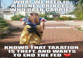 WHAT WE NEED IS4 ADISNEY PRINGESS WHOOPEN CARRIES BEING LIBERTARIAN KNOWS THAT TAKATION IS THEFT, AND WANTS TO END THE FED imgflip.com