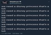 Shadman @Shadbase we need a disney princess that's a loli we need a disney princess that's a loli we need a disney princess that's a loli we need a disney princess that's a loli we need a disney princess that's a loli we need a disney princess that's a loli 11:50 PM 28 Mar 18