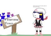 This sign was obiviously made in Microsoft Paint Floaroma Town