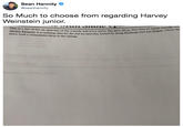 Sean Hannity @seanhannity So Much to choose from regarding Harvey Weinstein junior. This is a list of the 95 episodes of the television Jimmy Kimmel; it is missing data for the last a2 episodes show took a remarkable drop in the ratings. n, where the ohedy television series The Man Show that starred Adam Carolla hosted by Doug Stanhope and Joe Roga