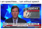 i am speechless... i am without speech PANDAS EXPOSED oX NEWS LIVE TED PANDAS ARE AGGRESSIVE AND SEX-CRAZED TUCKER CARLSON tonight- @TuckerCarlson NEWS STORMY DANIELS' ATTORNEY OFFERS REWARD FOR INFORMAT