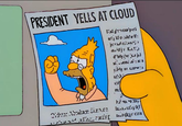 PRESIDENT YELLS AT CLOUD