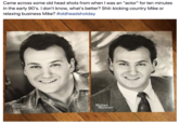 Came across some old head shots from when I was an "actor" for ten minutes in the early 90's. I don't know, what's better? S----kicking country Mike or relaxing business Mike? #oldheadshotday hael rarian arian