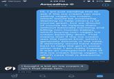 ll Verizon 4:29 PM Avocadhoe O @itsallzara Hi. I am just sending this to ask if the ice cream van was selling vegan ice cream, which would be surprising. Wanting to help others is of course great, but we should of course be helping them without basically harming and killing non-human babies, which buying non-vegan ice cream basically does. That means that if the ice cream was the typical kind, whichl generally assume is the case it definitely would have been best to help the girl in some other way. I am really hoping it was an unexpected case of the ice cream being vegan, in which case that is awesome. 4:12 PM I bought a kid an ice cream it isn't that deep fam 4:26 PM