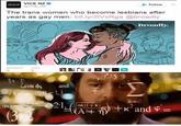 Vice article headline requires some tricky math. Meme of Zach doing math as how it feels reading the "Vice":/memes/sites/vice headline about transgenders that now live as lesbians.