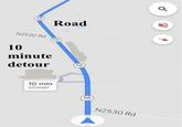 58 Road N2520 Rd 58 10 minute detour 10 min slower 58 N2530 Rd