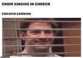 CHOIR SINGING IN CHURCH CHILDISH GAMBINO