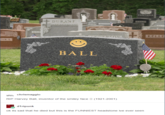 FANTASIA DURANT KELLE NKA BALL chrisma RIP Harvey Ball, inventor of the smiley face (1921-2001) d1rtpunk ok its sad that he died but this is the FUNNIEST headstone ive ever seen