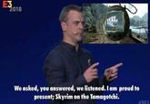 ЕЗ 2018 We asked, you answered, we listened. I am proud to present; Skyrim on the Tamagotchi. #BES Shivering Isles The Elder Scrolls V: Skyrim phenomenon