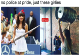 no police at pride, just these girlies Save TL