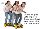 I am super exited wonderful pedalo Come on girls, Lets impress these sexy boys over there with our new pedalo