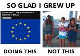 SO GLAD I GREW UP Make the EU flag a meme so it's banned in the EU Bamboozled 013 OSTIN DOING THIS NOT THIS