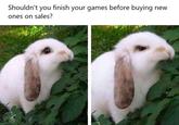 Shouldn't you finish your games before buying new ones on sales?