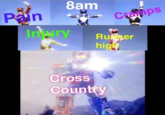 Cross country 8am Pain Cramps Injury Runner high Cross Country