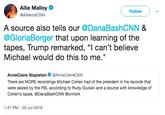 Allie Malloy @AlliemalCNN Follow A source also tells our @DanaBashCNN & @GloriaBorger that upon learning of the tapes, Trump remarked, "l can't believe Michael would do this to me." AnneClaire Stapleton Ф @AnneClaireCNN There are MORE recordings Michael Cohen had of the president in his records that were seized by the FBI, according to Rudy Giuliani and a source with knowledge of Cohen's tapes. @DanaBashCNN @cnnbrk 1:47 PM - 20 Jul 2018