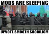 Picture of paramilitary or some other "government":/memes/cultures/politics-government force while wearing face shields that make them look a bit surreal similar to how "smooth Yoda":/memes/smooth-yoda did, however that meme used a "photoshop":/memes/sites/photoshop filter, and these men are really wearing the face masks.
