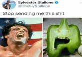 Sylvester Stallone @TheSlyStallone Stop sending me this s---