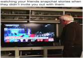 watching your friends snapchat stories when they didn't invite you out with them: 849 PMET BREAKING NEWS CLINTON TRUMP DEBATE BEGINS MOMENTARILY ON CNN LIVE ON CNN CNN