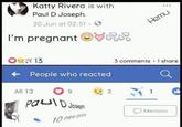 Katty Rivera is with Paul D Joseph. 20 Jun at 02:51 I'm pregnant 6x08 3 comments 1share ← People who reacted All 139 2 니 DJoseph Mention new posts