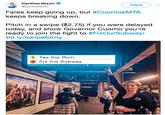 Cynthia Nixon * @CynthiaNixon Follow Fares keep going up, but #CuomosMTA keeps breaking down. Pitch in a swipe ($2.75) if you were delayed today, and show Governor Cuomo you're ready to join the fight to #FixOurSubway: bit.ly/swipeforny 1 Tax the Rich 2 Fix the Subway 1006 AM6ovations, the 72nd Street station on the B lines is closed until