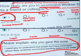 Cherry-picked, Trump-demonizing statistics How likely are you to recommend Windows 10 to a friend or colleaque Subliminal MSM Propaganda Deep SJWs State Dupes 4 YouTube Not at all likely skeptics Trump himself Extremely lik O 1 ave this score. 05 Not at all likely Facts Reason Extremely likely Logic lease explain why you gave this score. I need you to understand that people don't have conversations where they randomly recommend operating systems to one another BEN GARRISON GRRRGRAPHICS.COM text font line