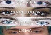 Cocaine, Marijuana, Beer, Ligma MARIJUANA LIGMA