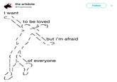 the artidote @TheArtidote Follow l want to be loved Ibut i'm afraid っ 11、、of everyone 1