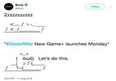 Sony @Sony Follow SONY *#GodofWar New Game+ launches Monday" ( 0ω6) Let's do this. 3:20 PM 17 Aug 2018