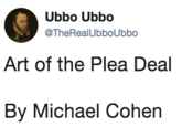 Art of the Plea Deal  By Michael Cohen Ubbo Ubbo @TheRealUbboUbbo Art of the Plea Deal By Michael Cohen