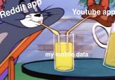 Reddit app Youtube app my mobile data