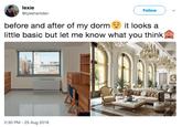 lexie @tyesheridan Follow before and after of my dorm it looks a little basic but let me know what you thinka 2:30 PM - 25 Aug 2018