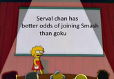 Serval chan has better odds of joining Smash than gokıu