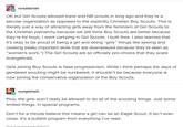 rosalarian OK but Girl Scouts allowed trans and NB scouts in long ago and they're a secular organization as opposed to the explicitly Christian Boy Scouts. This is literally just a way of attracting girls away from the feminism of Girl Scouts to the Christian patriarchy because we still think Boy Scouts are better because they're for boys. I went camping in Girl Scouts. I built fires. I also learned that it's okay to be proud of being a girl and doing "girly" things like sewing and cooking (really important skills that are downplayed because they're seen as "women's work.") The Girl Scouts are so officially pro-choice that they scare evangelicals. Girls joining Boy Scouts is false progressivism. While think perhaps the days of gendered scouting might be numbered, it shouldn't be because everyone is now joining the conservative organization of the Boy Scouts nurgletwh Plus, the girls won't really be allowed to do all of the scouting things. Just some limited things, in special programs Don't for a minute believe this means a girl can be an Eagle Scout. It isn't even close. It's a b------- program from everything l've read Source agoodcartoon