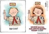 NOW THEN CENDER NEUTRAL NON DINARY IDENTITY PERSON SCOUT BOY SCOUT PoliticalCartoons.com