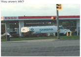 Gas tanker from a company called Dambro that sounds like Damn, bro - wth caption of the meme above it 