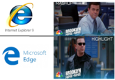 Internet Explorer 9 BROOKLYN NINE-NINE HIGHLIGHT Microsoft Edge e BROOKIYW NINE-NINE