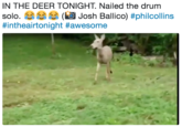 IN THE DEER TONIGHT. Nailed the drum solo. 쇼습습 (LO Josh Ballico) #phi|collins #intheartonight #awesome