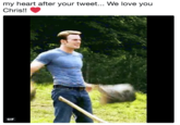 my heart after your tweet... We love you Chris!! ❤️ my heart after your tweet... We love you Chris!! GIF