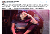 SPOOKY SERNA @Punongbayan Follow Wala pong katotohanang naospital ang ating Pangulo. Lagi po siyang nag-eehersisyo sa gym upang maging malusog at malakas.