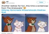 КР @KP_animation Follow Another redraw for fun, this time a screencap from The Aristocats! #disney #procreate #thearistocats #redraw #cat 3:23 PM - 9 Sep 2017